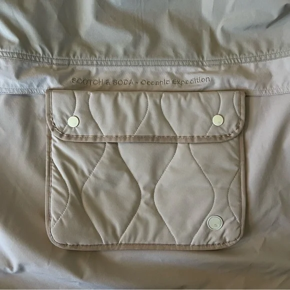 NWT Scotch & Soda Lightweight Colorblock Jacket ‘Cream’- LARGE - Picture 11 of 13